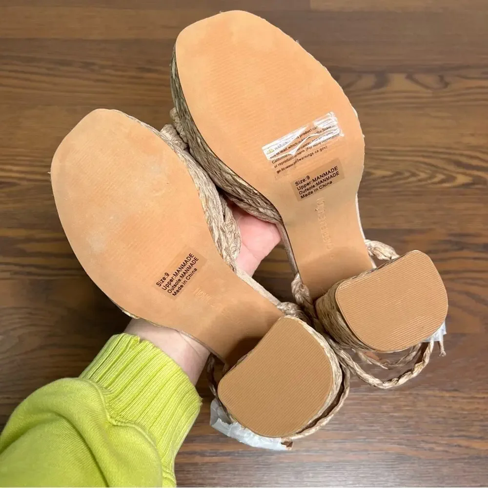 Gabrielle Union Marianne Woven Platform Sandal size 9